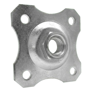 Ozdobný štítok 100x100 mm pod regulovateľný záves M20 – pozinkovaný