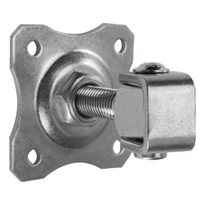 Nastaviteľný brankový závěs s ozdobným štítkom M16 80×80 mm oceľový pozinkovaný