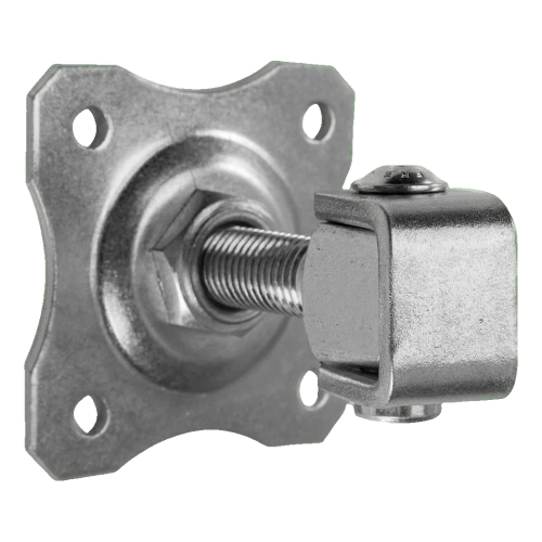 Nastaviteľný brankový závěs s ozdobným štítkom M16 80×80 mm oceľový pozinkovaný 001-363 (1)