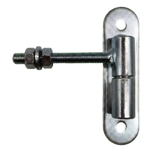 PSG regulovateľný valčekový záves fi24 M12 so štítkom 150×40 mm a guličkou – pre bránky a brány