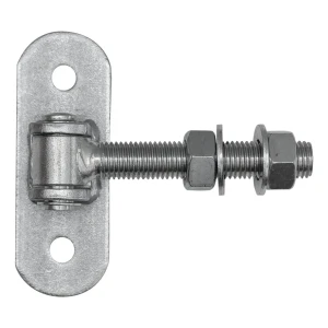 Nastaviteľný brankový záves M20 so štítkom 140×50 mm – pozinkovaný