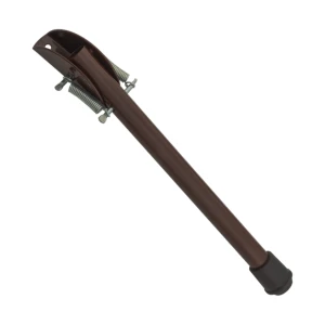 Pružinová blokovacia nôžka dverí 165 mm – oceľová, hnedá