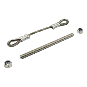 PSG bezpečnostné lanko z nehrdzavejúcej ocele pre krídlové brány 200 mm