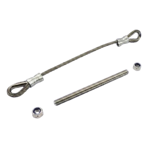 PSG Bezpečnostné lanko oceľové pre krídlovú bránu 300 mm s tyčou M12