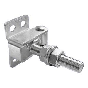 Nastaviteľný zahnutý záves M16 pre brány a vrátka – 180° / 125 mm, pozinkovaný