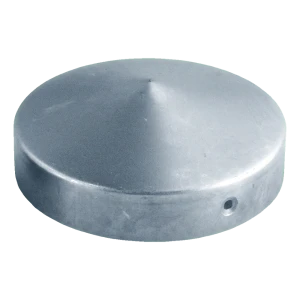 Plášťová strešička oplotenia pozinkovaná oceľová na okrúhly stĺpik Fi 48 mm