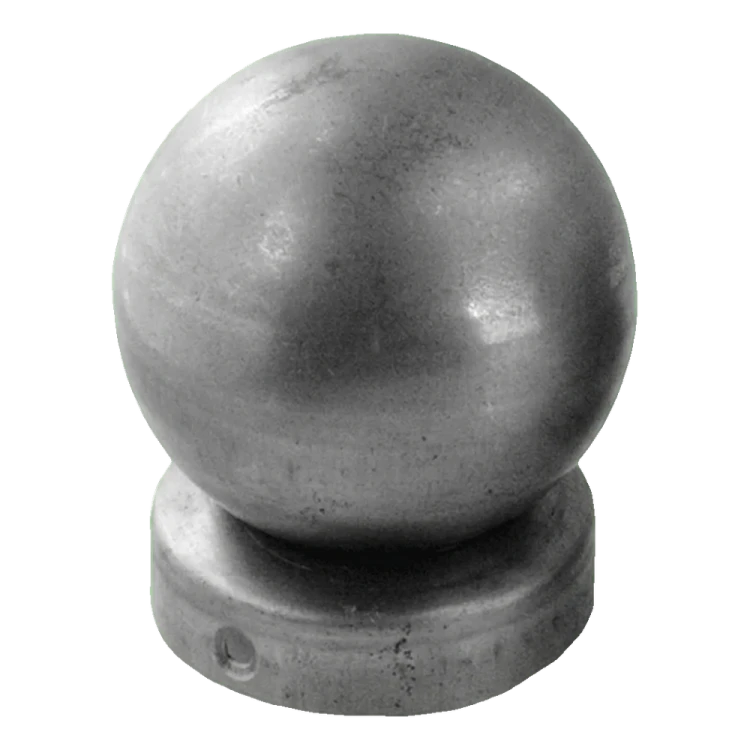 Oplotový kovový striešok na stĺpik Fi 48 mm s ozdobnou guľou Fi 60 mm 001-591 (1)