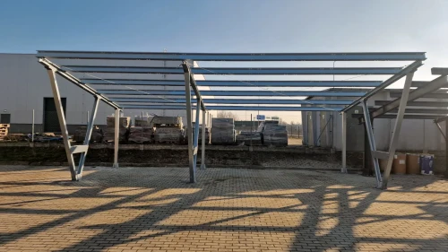 Fotovoltaický prístrešok VICA pre 3 vozidlá Solárny prístrešok 2+1 moduly GPV-105-09 (6)