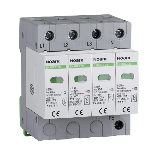 Zvodič Prepätia, Typ II, 275 V AC, 20 kA, vymeniteľná vložka, 4-pólový PV-200-103357