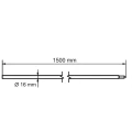 Skladaná uzemňovacia tyč s Morseovým kužeľovým zámkom fi 16 x 1500 mm – pozinkovaná oceľ (žiarový pozink) 001-774 (2)
