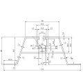 Hliníkový trapézový mostík H100 L330 s tesnením EPDM 2 mm na montáž FV panelov 001-779 (2)