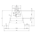 Hliníkový trapézový mostík PV s EPDM H70 L330 pre trapézový plech 001-777 (2)