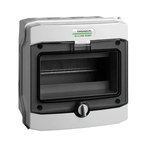 Plastová inštalačná skrinka, nadpovrchovej montáže, IP65, 1 rad, 8 modulov