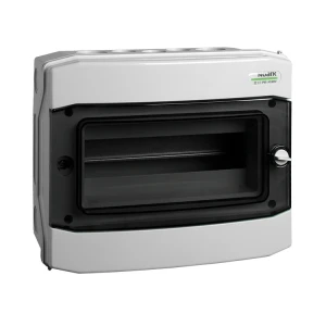 Plastová inštalačná skrinka, nadpovrchovej montáže, IP65, 1 rad, 12 modulov