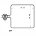 Koncová objímka na plotové panely 100x100 mm pozinkovaná 000-781 (5)