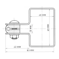 Objímka na plotové panely koncová 60x40 čierna GPV-700-12 (3)