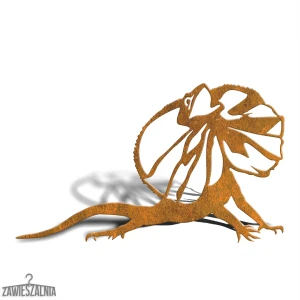 Záhradná dekorácia Agama XL z cortenovej ocele 75×45 cm – nástenná ozdoba