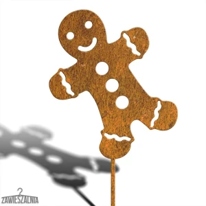 Zawieszalnia – záhradná dekorácia Pan Perník XXL z corten ocele 98 cm
