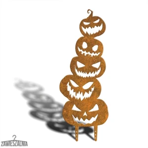 Záhradná ozdoba Stracho Tekvice XL 78 cm, halloweenská dekorácia z cortenovej ocele
