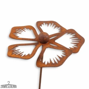 Záhradný šperk 3D Hrdzavý Brčál XL z ocele corten 83 cm