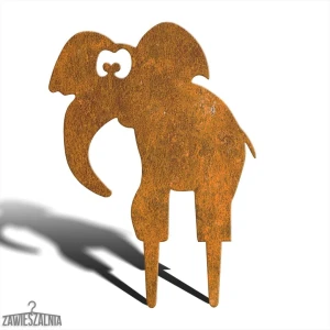Záhradná dekorácia Pupil Slon Benio M 39 cm, oceľ corten