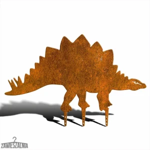 Zawieszalnia – záhradná ozdoba Stegosaurus XXL z cortenovej ocele 90,5 × 58,5 cm
