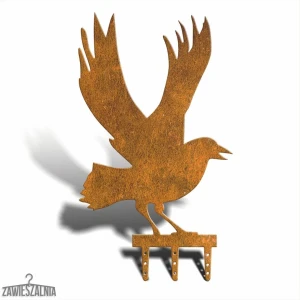 Zawieszalnia – záhradný strašiak Kruk XL 38×64 cm corten oceľ s patinou