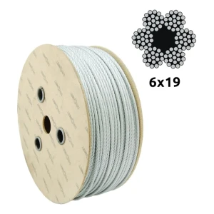 Oceľové pozinkované lano Ø12,0 mm 6×19 s vláknitým jadrom FC