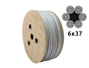 Pozinkované oceľové lano Ø12,0 mm 6×37 s vláknitým jadrom FC