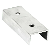 Spojka montážneho profilu FV hliníková 120 mm – profil U 25×45×25