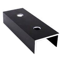 Spojka montážneho profilu PV hliníková eloxovaná čierna 120 mm profil U 25×45