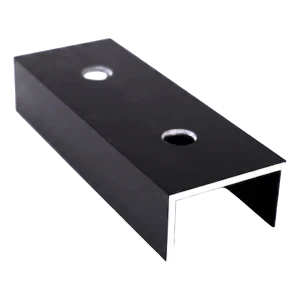Spojka montážneho profilu PV hliníková eloxovaná čierna 120 mm profil U 25×45