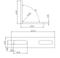 Nastaviteľný uholník 65x65 mm z nehrdzavejúcej ocele 1.4016 s otvormi M10 PV-08-28 (3)
