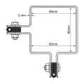 Rohová panelová objímka 80×80 mm čierna RAL 9005 – kompletná montážna sada 001-612 (4)