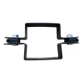 Priebežná panelová objímka na oplotenie 80×80 mm čierna RAL 9005 – kompletná sada 001-616 (3)
