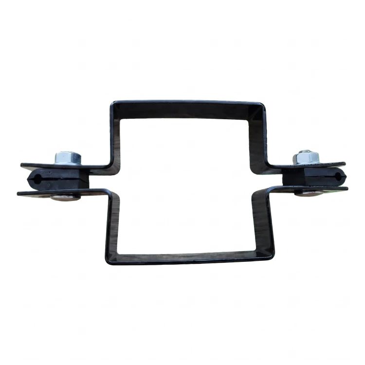 Priebežná panelová objímka na oplotenie 80×80 mm čierna RAL 9005 – kompletná sada 001-616 (3)