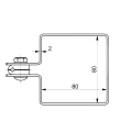 Koncová objímka plotová 80×80 mm grafit RAL 7016 – montážna súprava 001-619 (4)