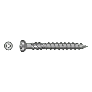 TOBSTEEL terasová skrutka Quadra-Speed ART. 9001 nehrdzavejúca oceľ 5,0 x 80 mm TX25