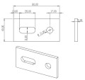 Hliníkový Adaptér 40x80x5 PV-07-05 (1)