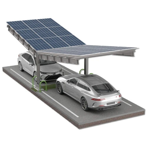Prístrešok pre auto Fotovoltaická búda pre 2 vozidlá T 11,4m x 3,3m Solárne parkovisko GPV-101-08