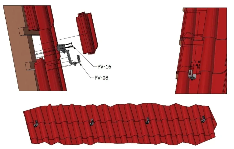 T-hák 145 mm (4-5-5) triedy 1.4016 nastaviteľný VARIO typ 2 PV-08-40 (3)