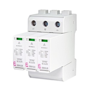 Zvodič prepätia ETI PV DC Typ 1+2 (Trieda B+C) 1100V 3P 20kA 3,8kV