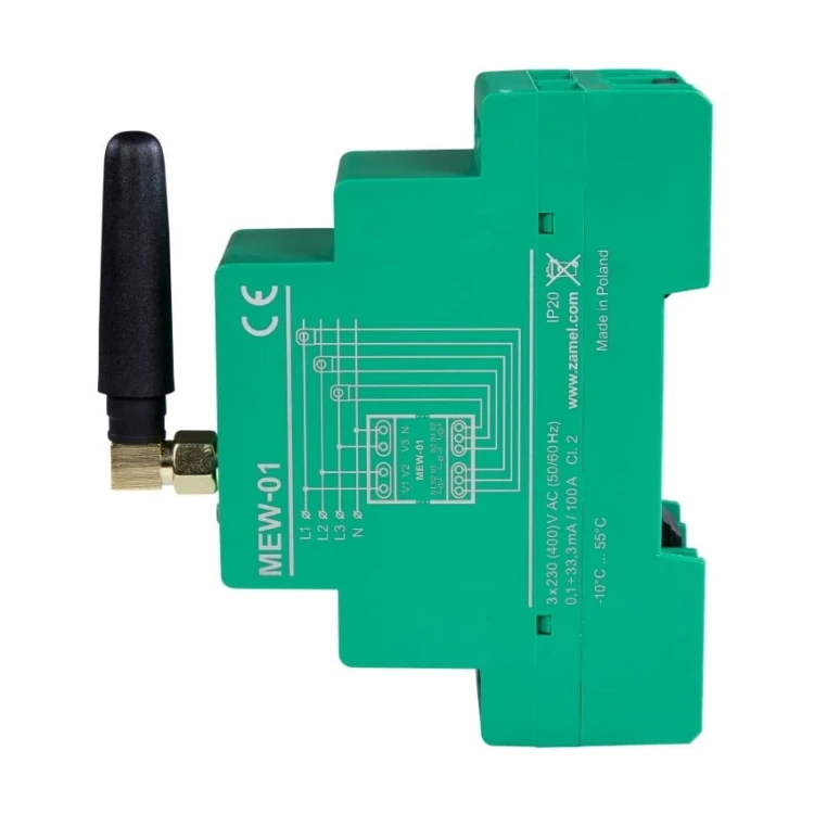 Zamel Monitor elektrickej energie Obojsmerné počítadlo WI-FI 3F+N pre fotovoltaiku GPV-401-40 (3)