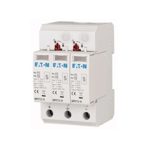 Eaton Zvodič prepätia PV DC Typ 1+2 (B+C) 1000V 2P+N 15kA 3,7kV GPV-401-44