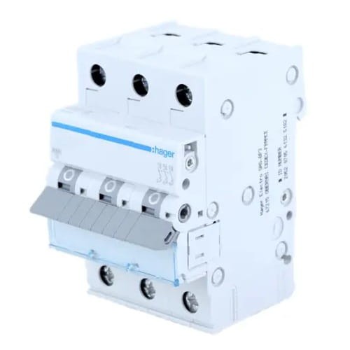 Hager Nadprúdový istič B 20A 3P 6kA GPV-401-54