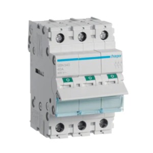 Hager Odpojovač izolačného spínača 3-fázový 3P 40A 400V AC