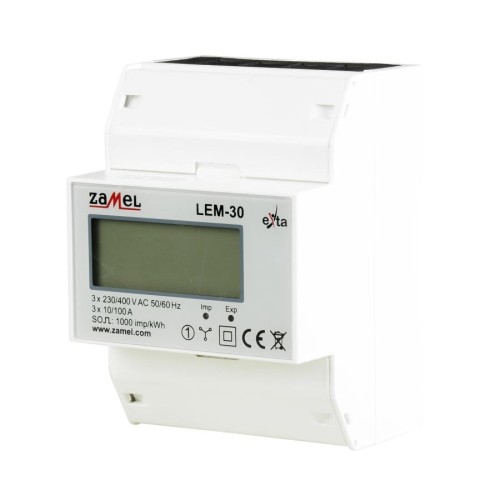 Zamel Merač elektrickej energie 3-fázový 100A LCD GPV-401-109