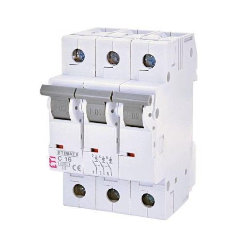 ETI Nadprúdový istič C 16A 3P 6kA GPV-401-118