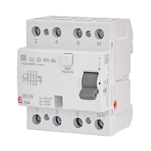 ETI Zvyškový prúdový istič 4P 25A 30mA AC typ