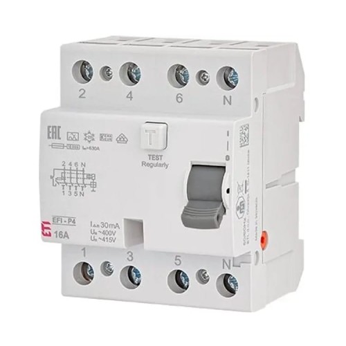 ETI Zvyškový prúdový istič 4P 25A 30mA AC typ GPV-401-137